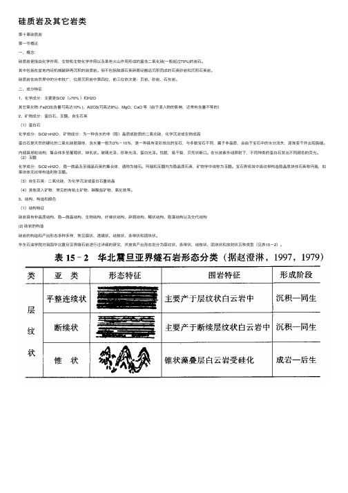 硅质岩及其它岩类