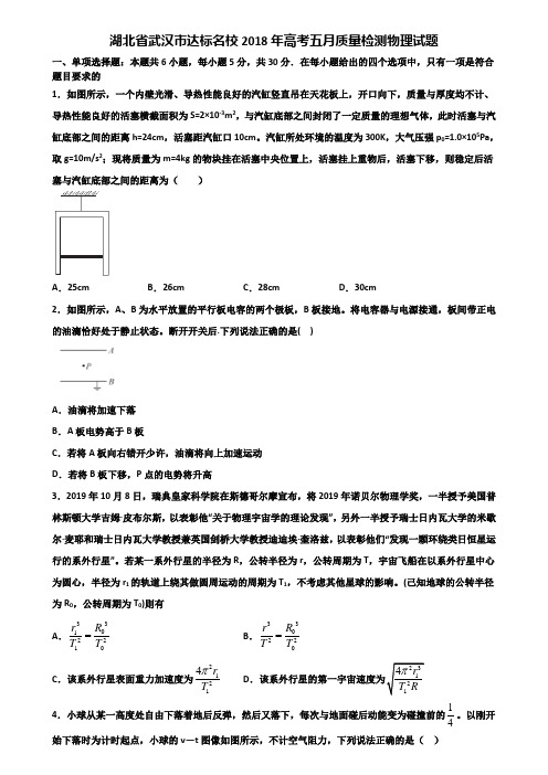 湖北省武汉市达标名校2018年高考五月质量检测物理试题含解析