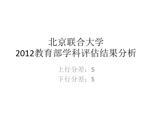 五分分差内-北京联合大学2012年教育部学科评估结果分析