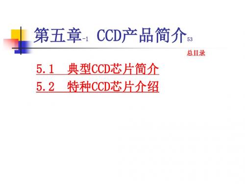 5第五章CCD产品简介