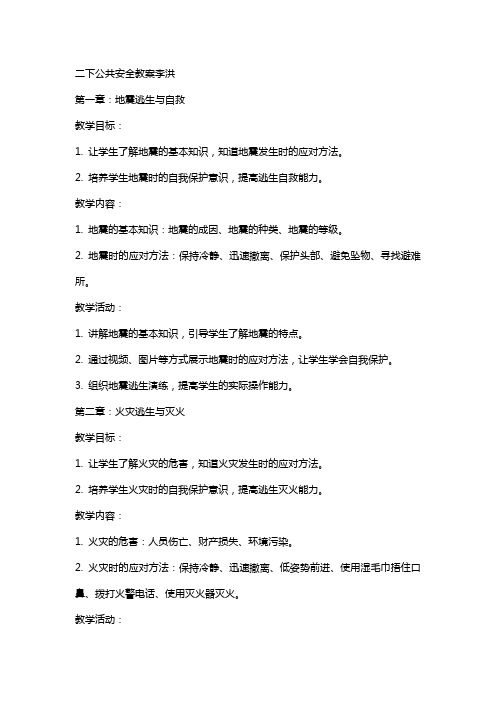 二下公共安全教案李洪