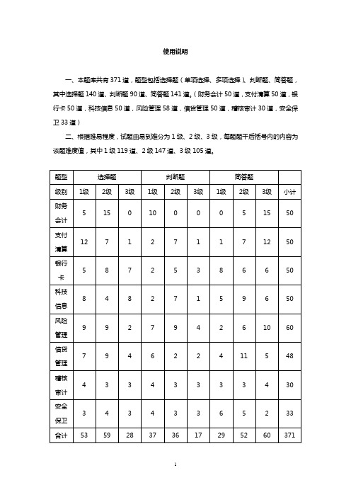 业务知识竞赛题库详解