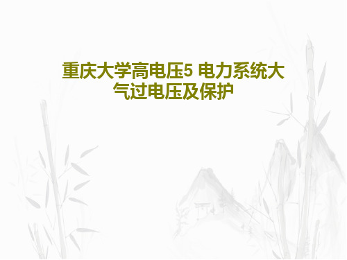 重庆大学高电压5 电力系统大气过电压及保护共103页