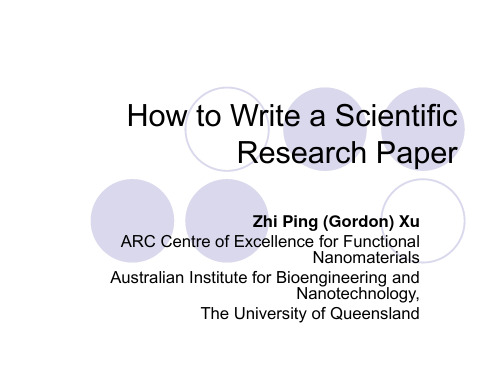 How to Write a Scientific Research Paper (short)