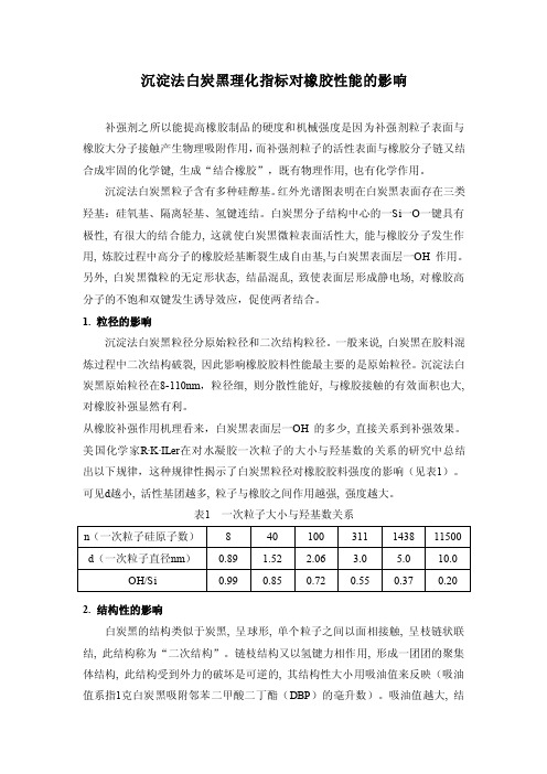 2016-2017年沉淀法白炭黑理化指标对橡胶性能的影响（总结）