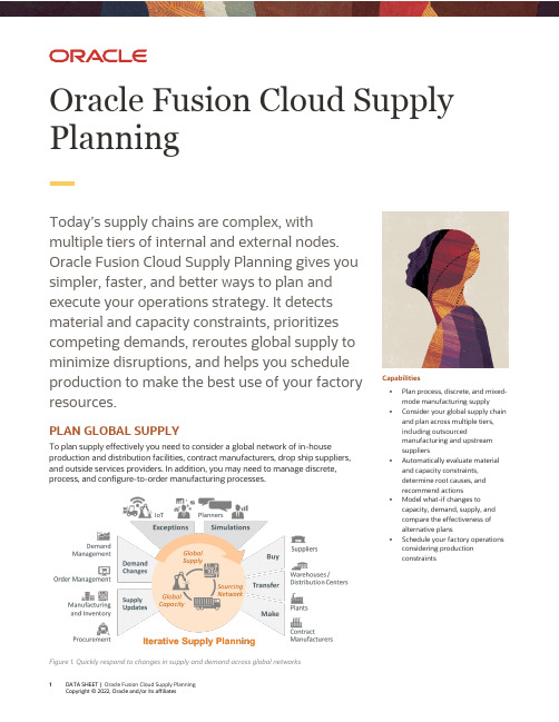 Oracle Fusion Cloud Supply Planning 商业文档说明书