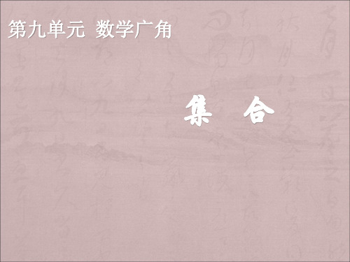 人教版三年级数学上册数学广角《集合》优秀课件