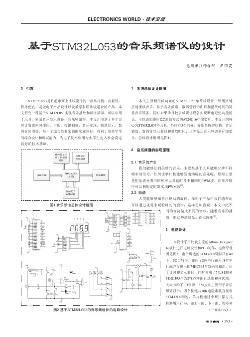 基于STM32L053的音乐频谱仪的设计