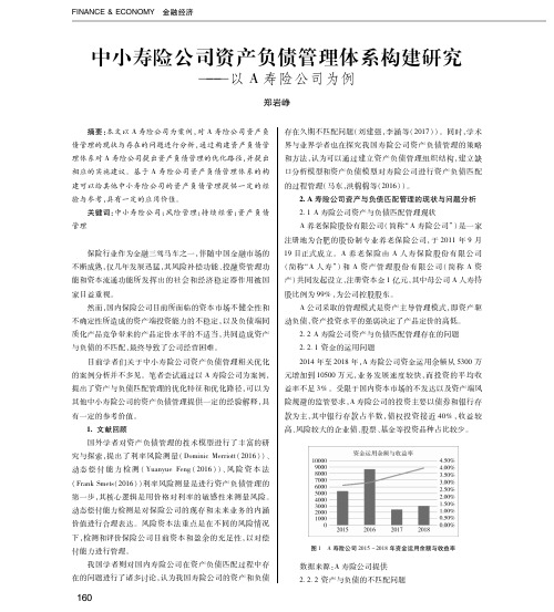 中小寿险公司资产负债管理体系构建研究--以A寿险公司为例