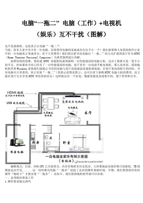 电脑“一拖二” 电脑(工作)+电视机(娱乐)互不干扰(图解)