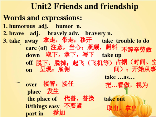 Unit2 Friends and friendship(中职英语第二册 unit2)