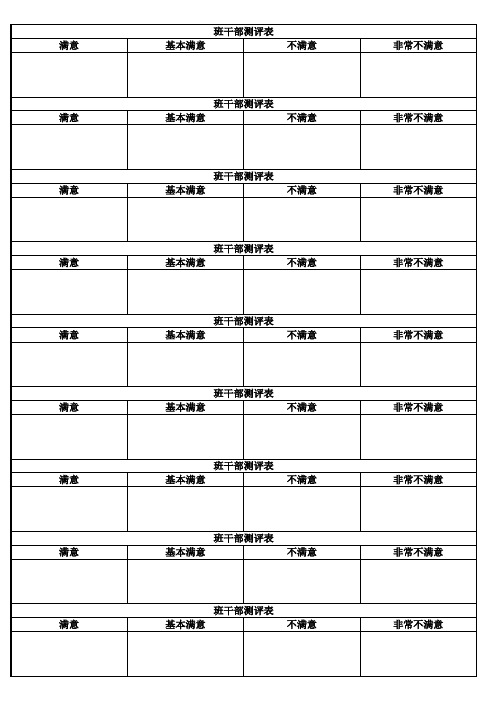 领导管理技能-班干部测评表 精品