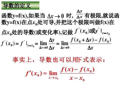 高三数学导数概念(PPT)5-2