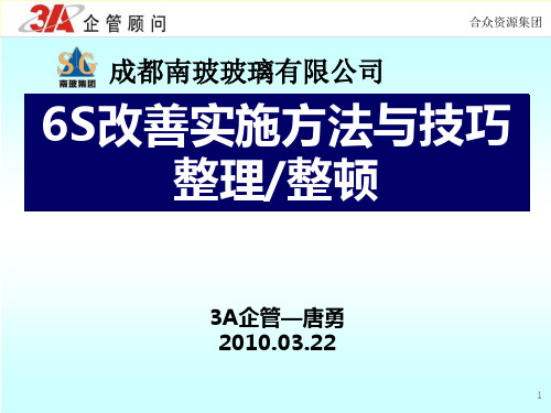 6S改善实施方法与技巧(整理、整顿)