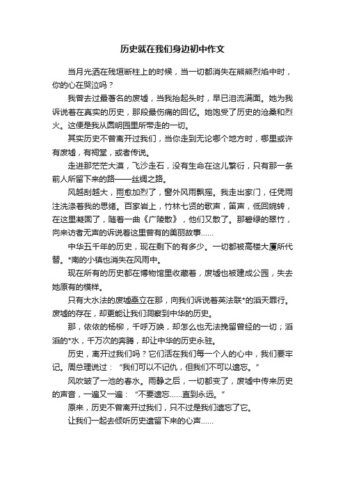 历史就在我们身边初中作文