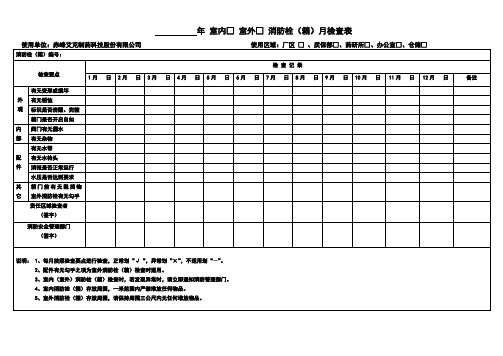 消防栓(箱)检查表