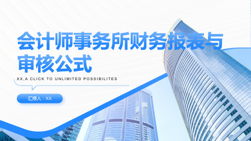 会计师事务所财务报表与审核公式