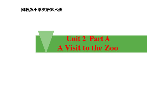 【公开课课件】闽教 五下 Unit 2 A Visit to the Zoo Part A 课件