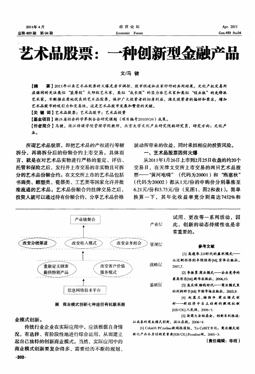 艺术品股票：一种创新型金融产品