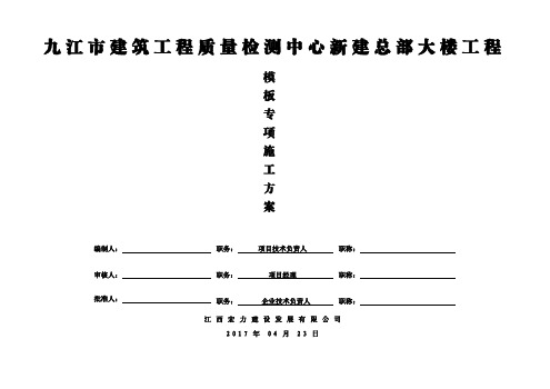 模板方案A3(悬挑支撑结构)