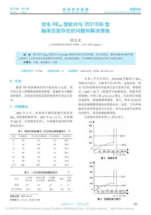 货车RE_2B_型轮对与353130B型轴承压装存在的问题和解决措施