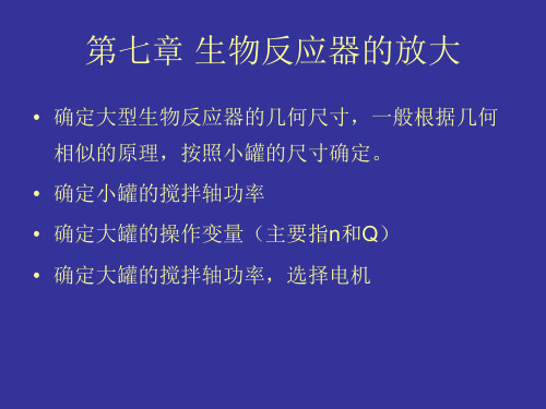 第七章   生物反应器的放大讲解