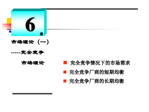 完全竞争市场理论课件(PPT 48页)