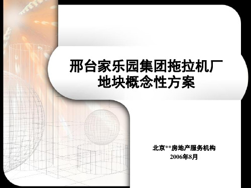 邢台家乐园集团拖拉机厂地块概念性方案