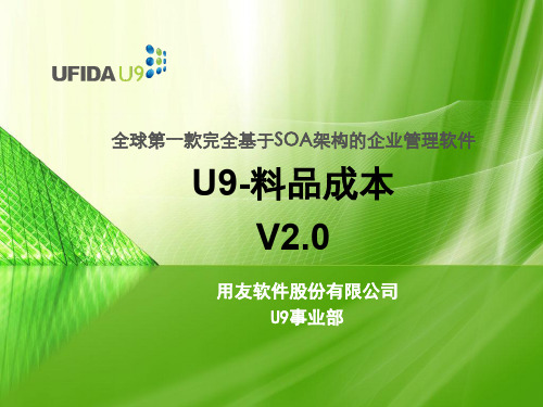 用友软件公司U9-料品成本(ppt 55页)