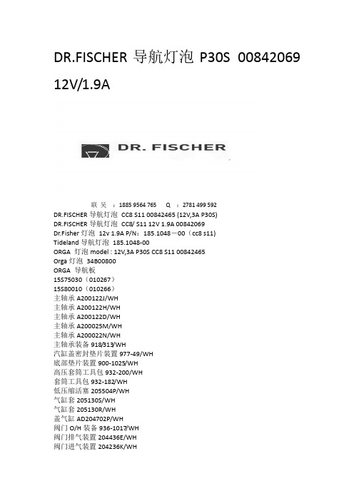 DR.FISCHER导航灯泡P30S-00842069