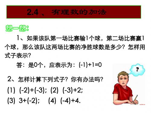 2019教育北师大版七年级数学上册第2章第4节有理数的加法 课件(共30张PPT)精品英语