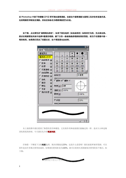 ps笔刷设置详解笔刷间距圆度和角度动态形状