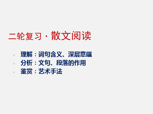 高三语文 二轮复习课件散文阅读(共三课时)