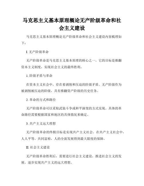 马克思主义基本原理概论无产阶级革命和社会主义建设