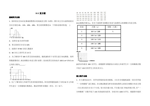 人教七年级下册数学 10.2直方图 同步练习(解析版)