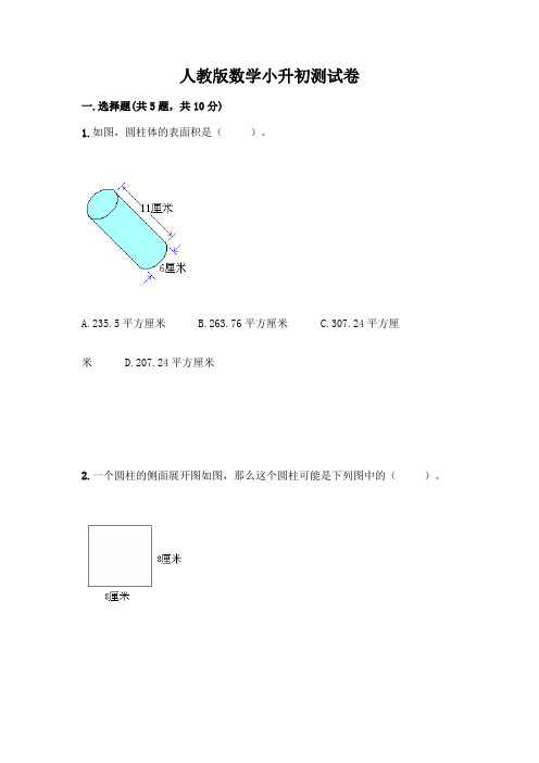 人教版数学小升初测试卷(典优)word版