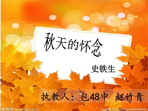 《秋天的怀念》公开课优秀课件