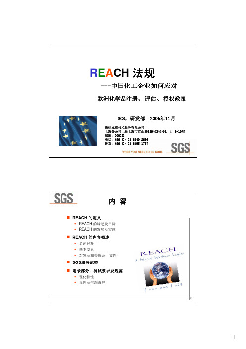 REACH  入门培训资料