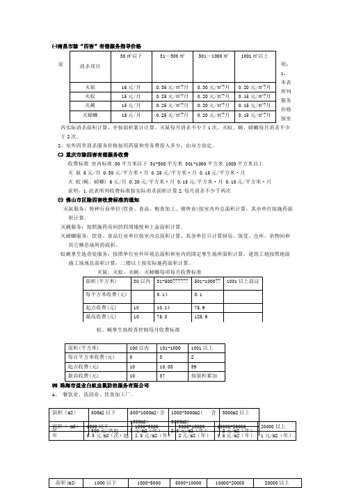 除四害标准 