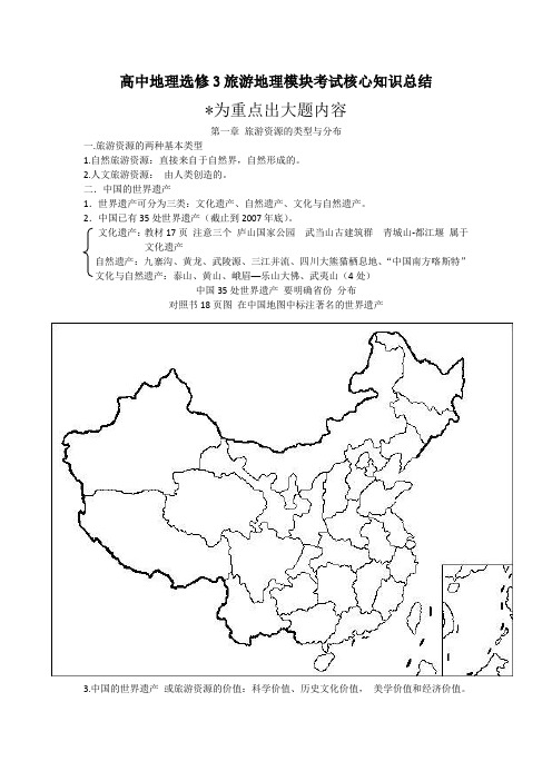 高中地理选修3重点知识总结