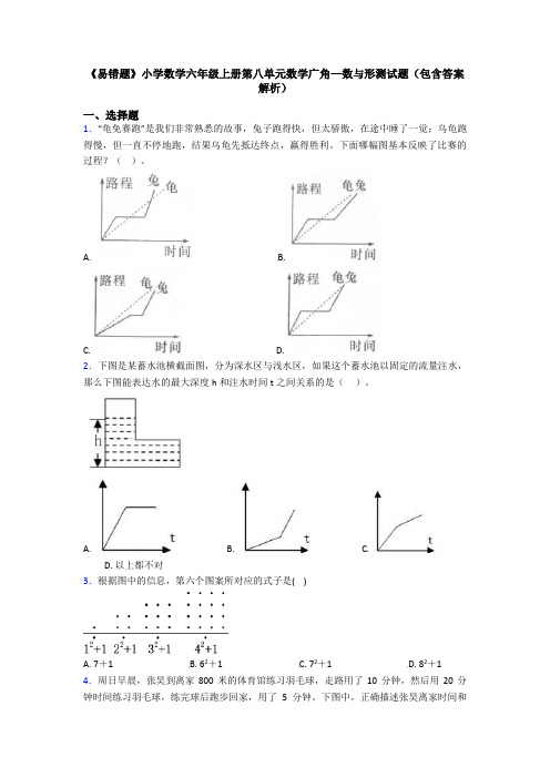 《易错题》小学数学六年级上册第八单元数学广角—数与形测试题(包含答案解析)