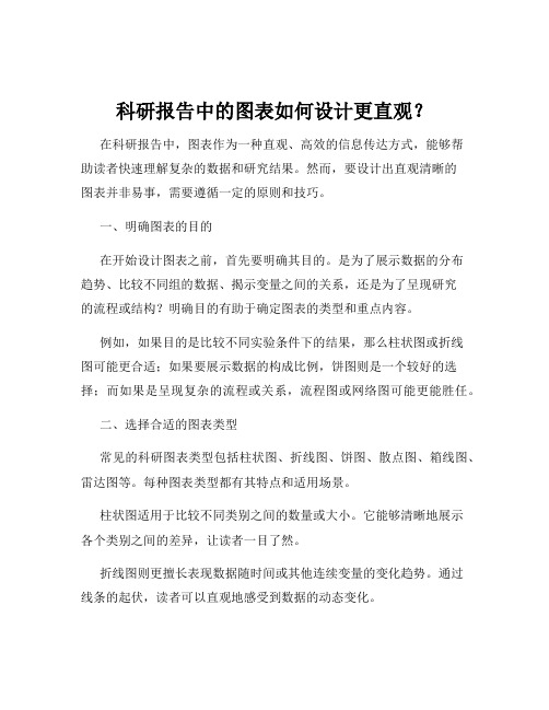 科研报告中的图表如何设计更直观？