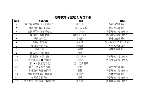 5  优秀教师专业成长的应读书目4-2