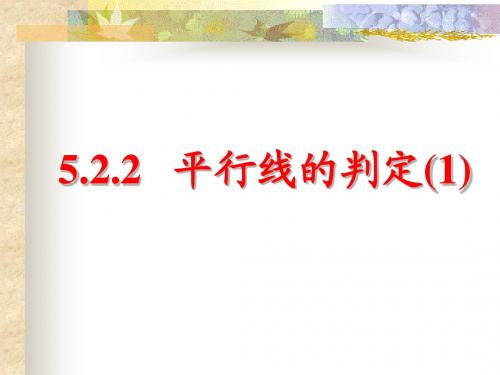 5.2.2平行线的判定(1)