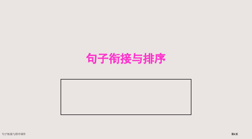 句子的衔接与排序课件市公开课一等奖省赛课微课金奖PPT课件