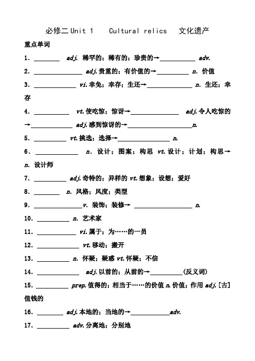 高中英语会考复习必修二会考复习与课件配套