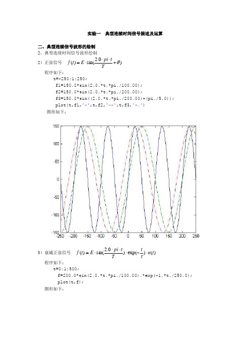 信号与系统matlab实验1