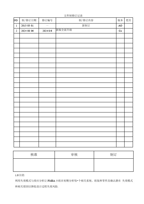 IATF16949失效模式和效果分析FMEA控制程序.docx