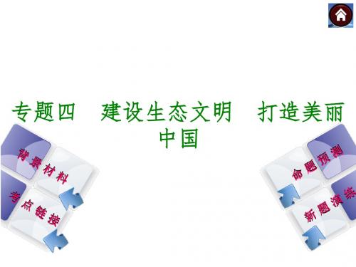 (云南)政治中考热点专题整合：专题四建设生态文明打造美丽中国(共28张PPT)