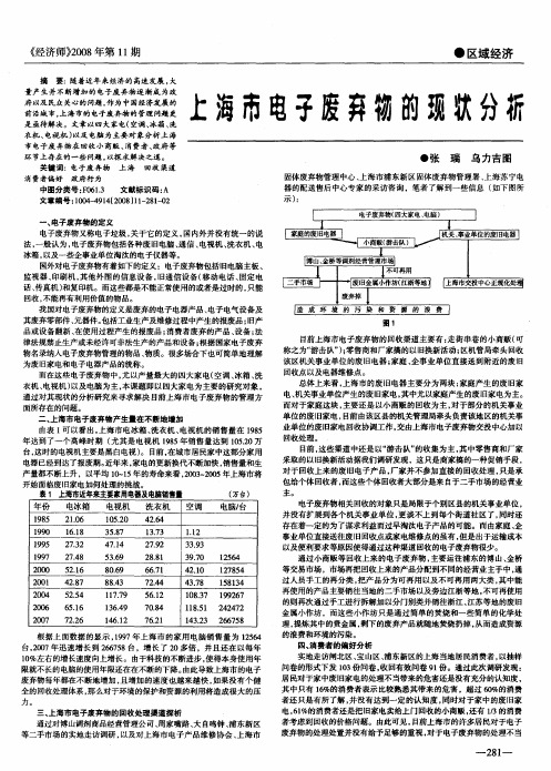 上海市电子废弃物的现状分析